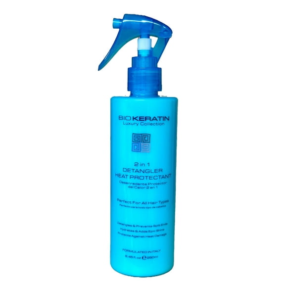 Bio Keratin Luxury Collection 2 in 1 Detangler, Heat Protectant, 8.45 fl oz (250 ml)