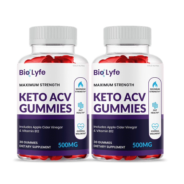 Bio Lyfe Keto ACV Gummies, Max Strength for Weight Management, Apple ...