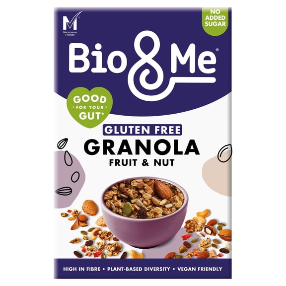 Bio&Me Gluten Free Granola - Fruit & Nut 350g, Imported from Britain