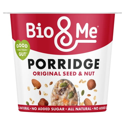 Bio&Me Original Seed & Nut Gut-Loving Porridge Pot 65g, British Import (Pack of 3)