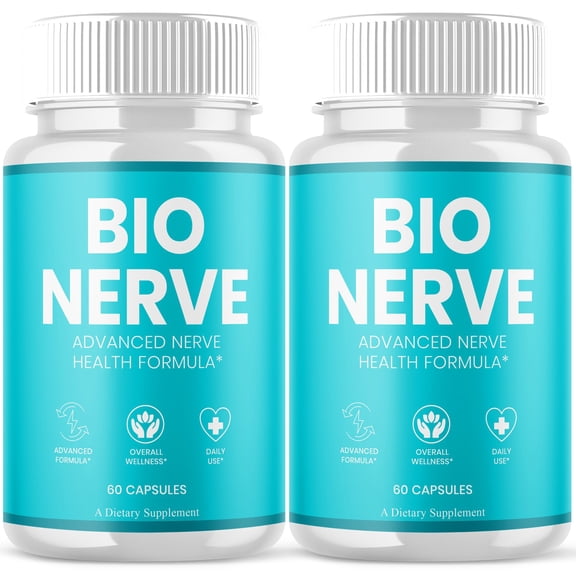 Bio Nerve Advanced Nerve Health Support Pills Natural Vitamin Supplement BioNerve 120 Capsules
