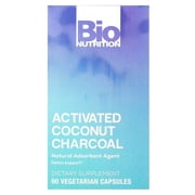 Bio Nutrition Activated Coconut Charcoal, 90 Vegetarian Capsules (260 mg per Capsule)