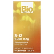 التغذية الحيوية B12 تحت اللسان - 6000 ميكروغرام - 50 قرصًا