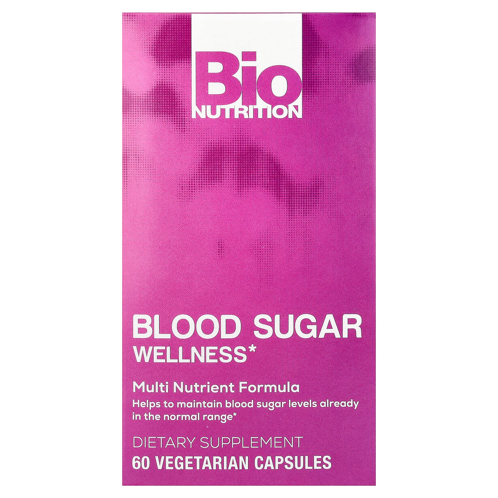 Bio Nutrition - Blood Sugar Wellness - 60 Vegetarian Capsules