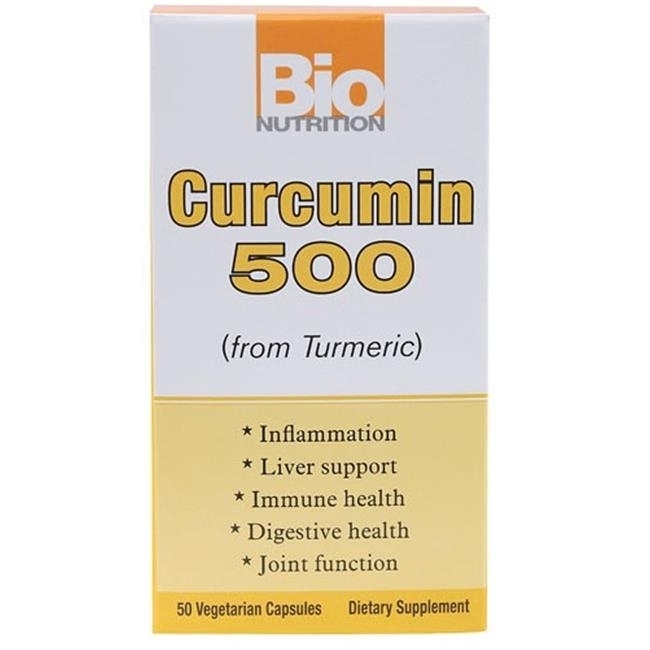 Bio Nutrition Curcumin From Turmeric 500 Mg - 50 Vegetarian Capsules ...