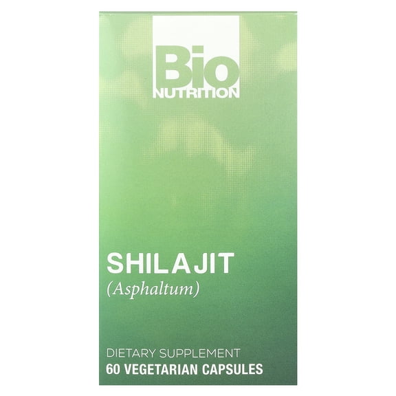 Bio Nutrition Shilajit (Asphaltum), 60 Vegetarian Capsules (500 mg per Capsule)