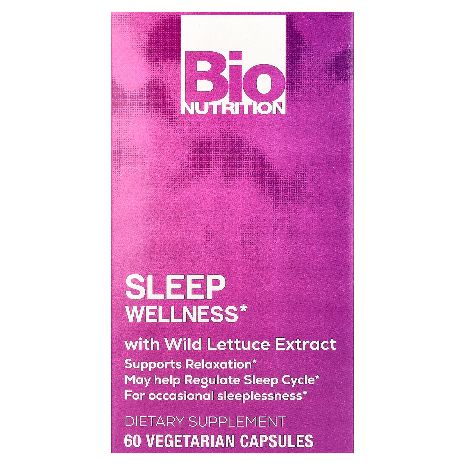 Bio Nutrition Sleep Wellness with Wild Lettuce Extract 60 Vegetarian Capsules