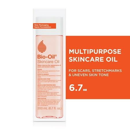 Bio-Oil Skincare Oil Moisturizer with Vitamin E, for Scars and Stretch Marks, Face Serum and Body Moisturizer Hydrates Dry Skin, Non-Comedogenic, 6.7 fl oz