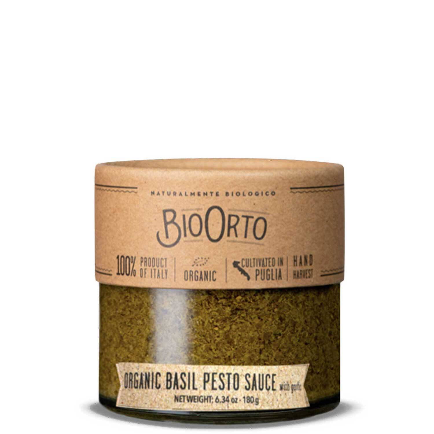 Bio Orto Organic Basil Pesto with Garlic (180g / 6.35oz)
