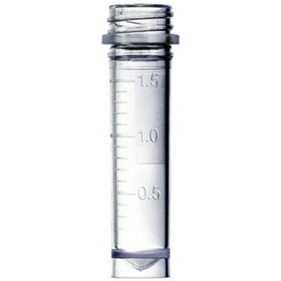 Bio Plas 4204G 2.0 ml with Skirt Screw Cap Microcentrifuge Tube Graduated, Clear