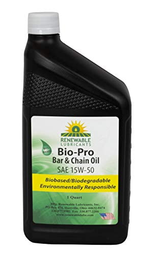 Bio-Pro Bar and Chain Saw/Chainsaw Oil, Works with Electric Chainsaw, Battery Chainsaw or 2 Stroke Oil Chainsaws, Sustainable, Environmentally Friendly Bar and Chain Lube, 1 qt