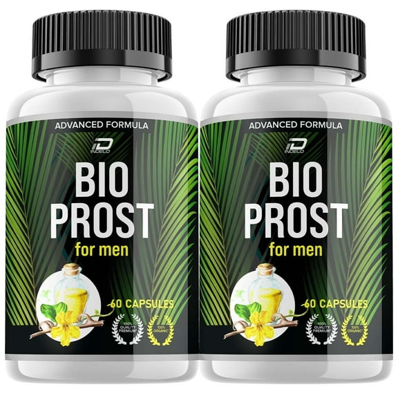 Bio Prost Prostate Supplement for Men - BioProst Pills Advanced Formula, Bladder Control Supplements, 2 Pack, 120 Capsules