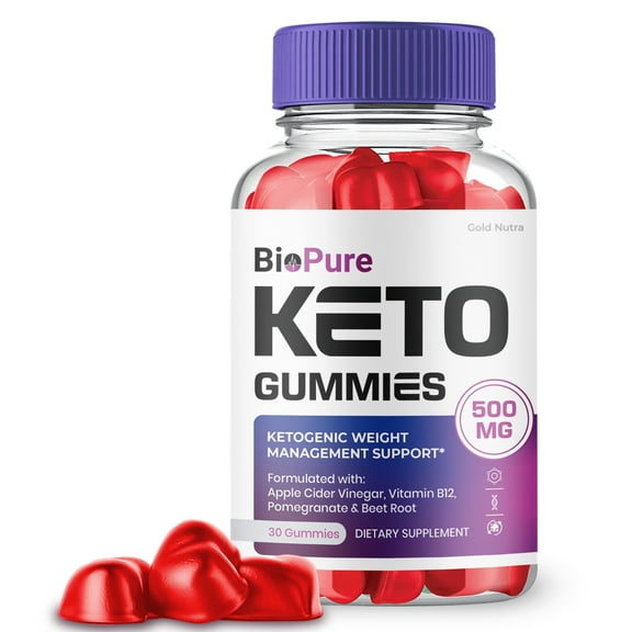 Bio Pure Keto ACV Gummies, BioPure Keto ACV Max Strength Gummy (1 Pack)