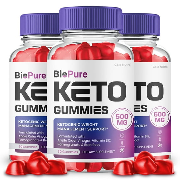 Bio Pure Keto ACV Gummies, BioPure Keto ACV Max Strength Gummy (3 Pack)