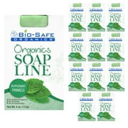 Bio-Safe Organics Organics Soap Line, All-Natural Handmade Bath Soap Bar, Peppermint Pinnacle, 4 oz, 12 Pack