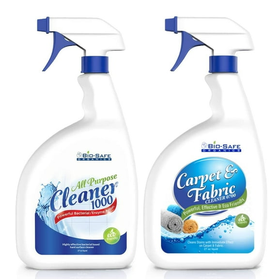 Bio-Safe Organics - Non Toxic Powerful Organic Cleaners All Natural Cleaners Combo Sampler Package - Carpet and All Purpose Cleaner 24 Oz.