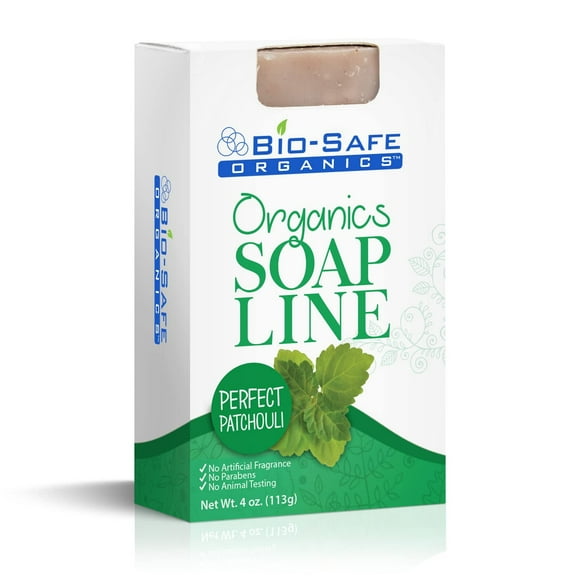 Bio-Safe Organics Organics Soap Line, All-Natural Handmade Bath Soap Bar, Perfect Patchouli, 4 oz