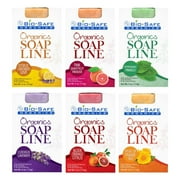 Bio-Safe Organics Organics Soap Line, All-Natural Handmade Bath Soap Bar, Mixed Assortment Variety Pack 1, 4 oz, 6 Pack