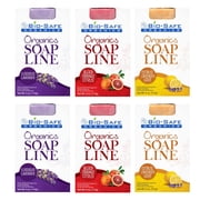 Bio-Safe Organics Organics Soap Line, All-Natural Handmade Bath Soap Bar, Womens Assortment, 4 oz, 6 Pack