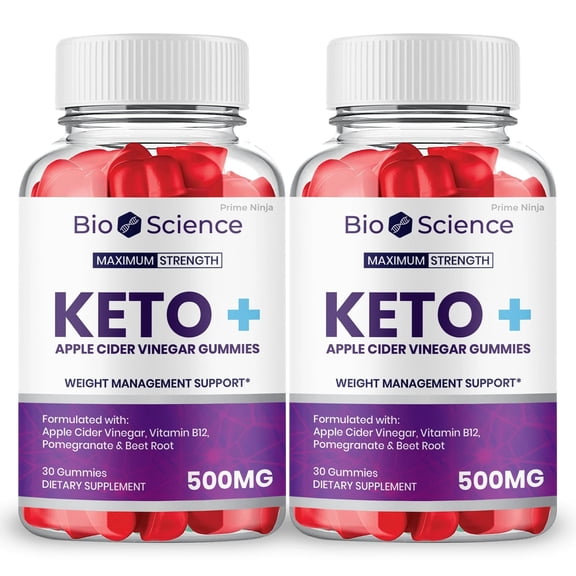 Bio Science Keto ACV Gummies, Maximum Strength, Original Powerful Formula (2 Pack)