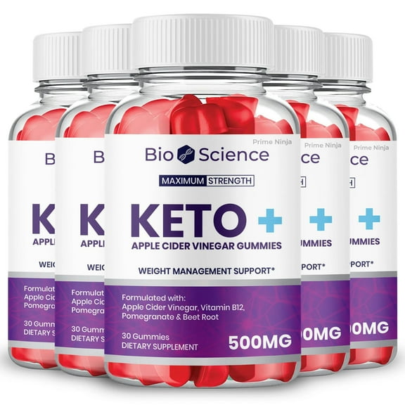 Bio Science Keto ACV Gummies, Maximum Strength, Original Powerful Formula (5 Pack)