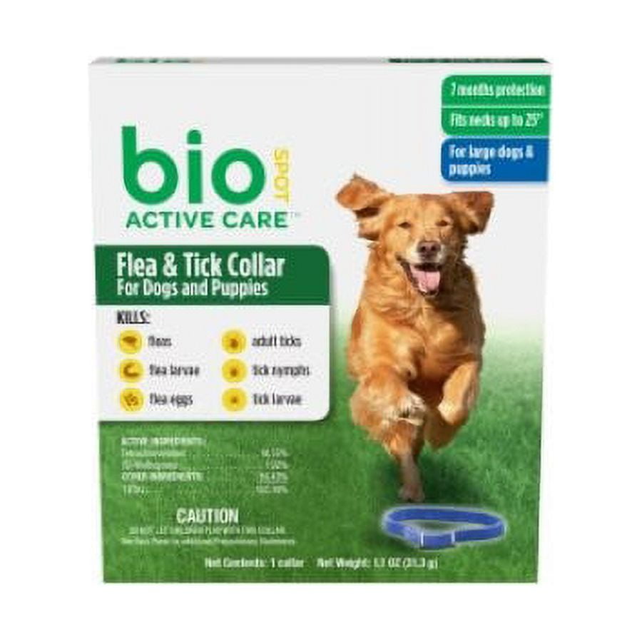Bio Spot Active Care Flea Tick Collar for Dogs for Large Dogs Puppies