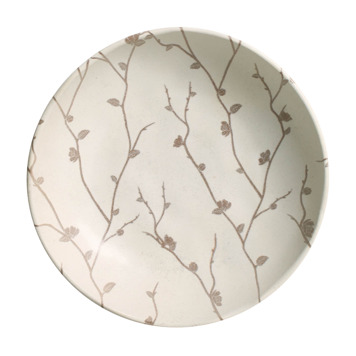 Luar 8.86'' Beige Ceramic Floral Salad/Dessert Plates, Set of 6