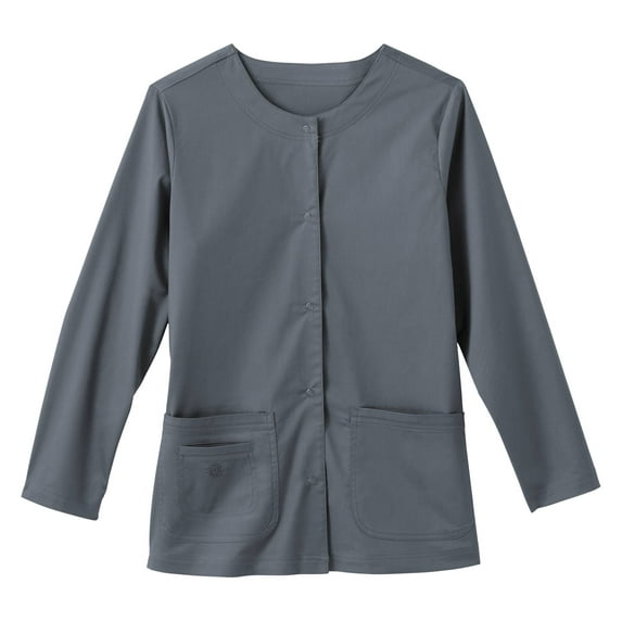 Bio Stretch Ladies Warm-up Jacket Snap Closure