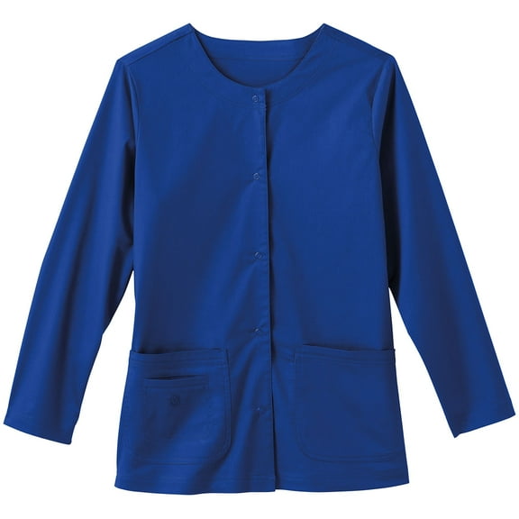 Bio Stretch Ladies Warm-up Jacket Snap Closure