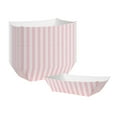 thumbnail image 1 of Bio Tek 1/2 lb Pink and White Stripe Paper #50 Food Tray / Boat - 4 1/4" x 2 3/4" x 1 1/2" - 400 count box, 1 of 10