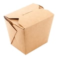 thumbnail image 1 of Bio Tek 16 oz Square Kraft Paper Noodle Take Out Container - 3 1/2" x 3" x 3 1/4" - 200 count box, 1 of 2
