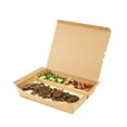 thumbnail image 1 of Bio Tek 78 oz Rectangle Kraft Paper Bento Box - 3-Compartment - 11" x 9" x 2" - 100 count box, 1 of 10