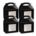 thumbnail image 1 of Restaurantware Gable Gift Boxes Pack of 100 Greaseproof Paper Treat Boxes 10 x 7 x 8 Inches With Window, Disposable Design Black Containers for Weddings or Birthdays, 1 of 10