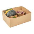 thumbnail image 1 of Bio Tek Rectangle Kraft Paper Sandwich / Burger Open Tray - 8 1/2" x 6" x 3 1/2" - 100 count box, 1 of 10