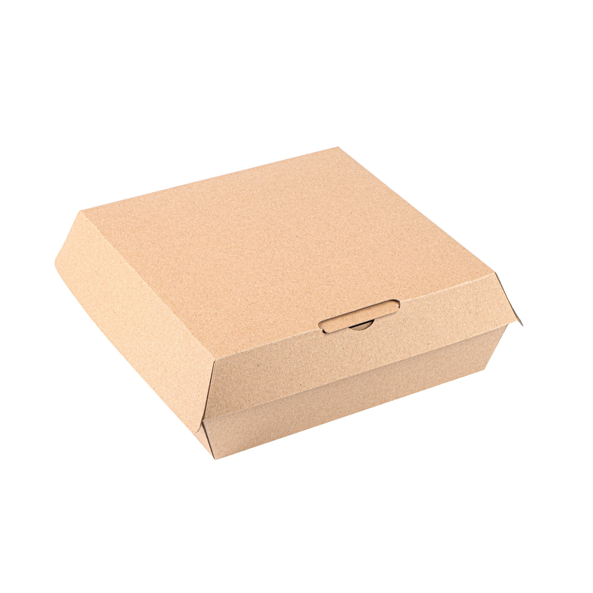 Bio Tek Square Kraft Paper Corrugated Clamshell Container - 8
