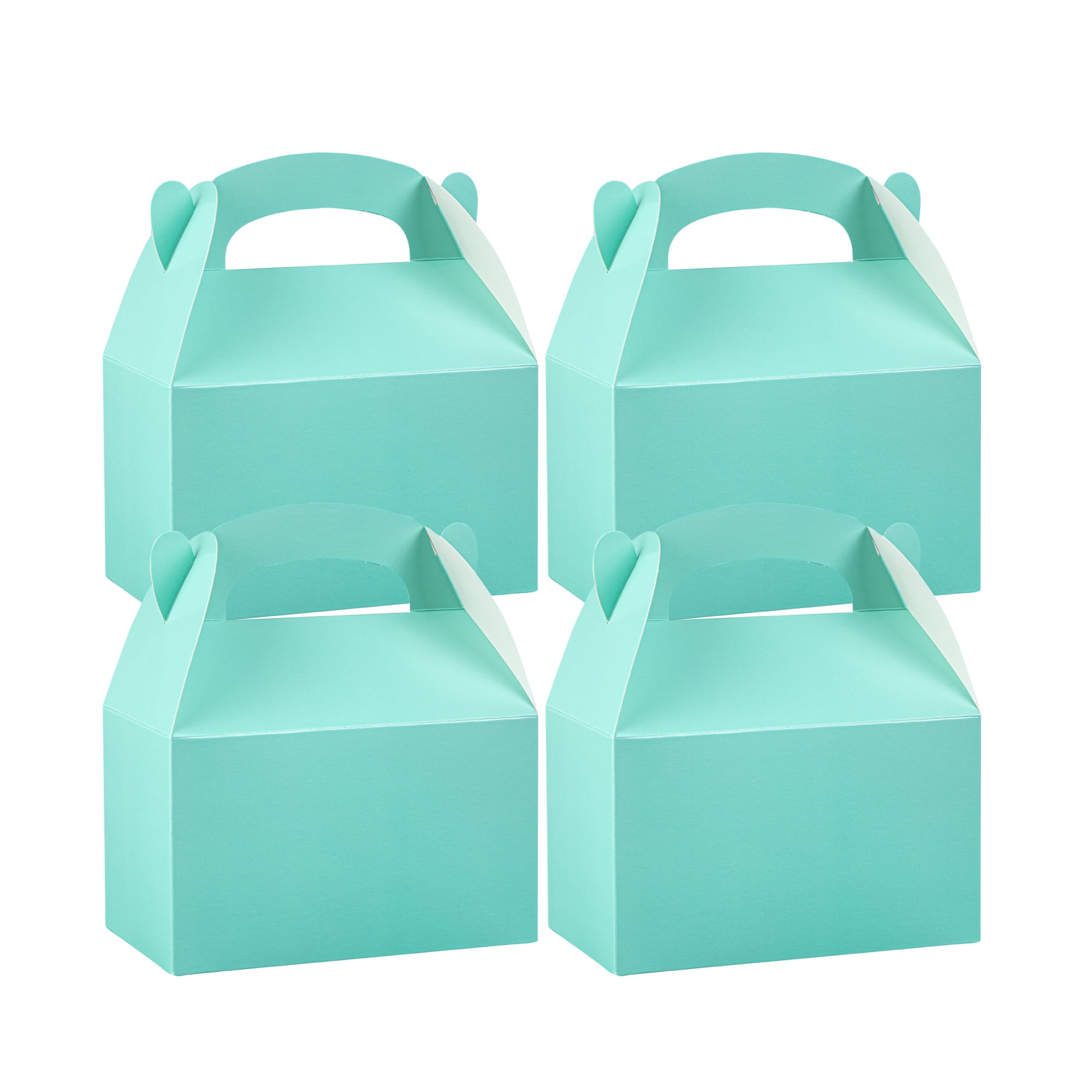Bio Tek Turquoise Paper Gable Box Lunch Box 6 X 3 1 2 X 3 1 2 x-2-1-5-x-3-1-4
