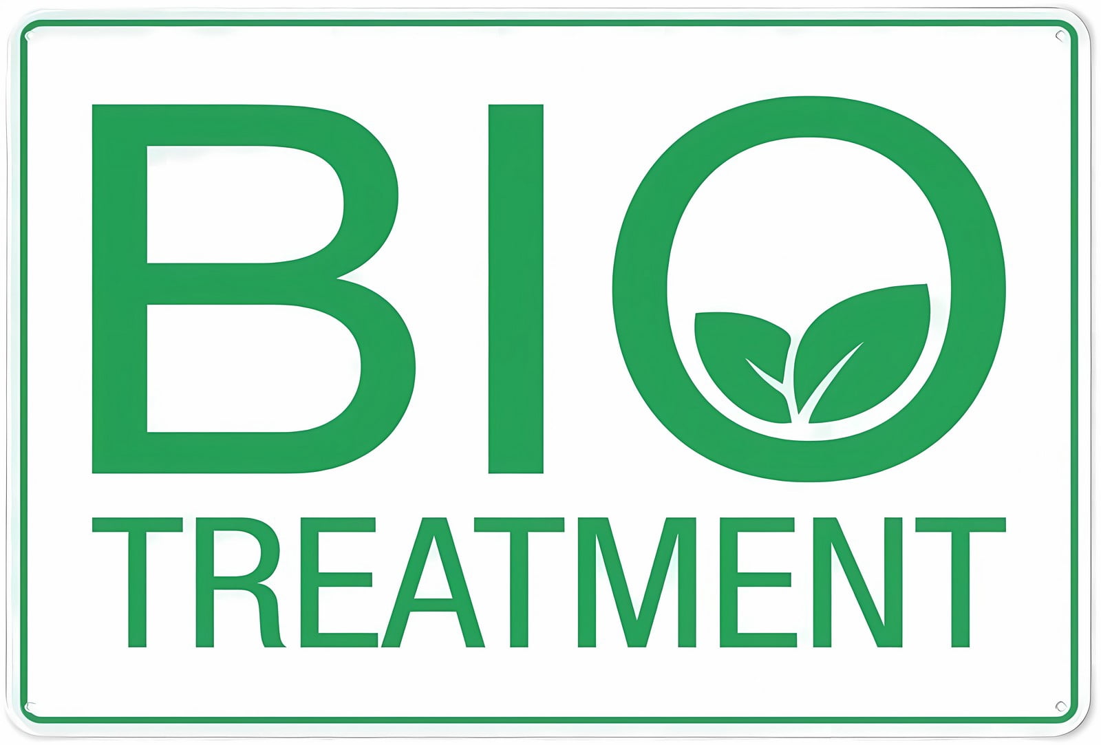 Bio Treatment Reflective Aluminum Sign 12 x 8 Inches - UV Protected ...