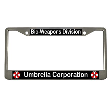 Bio-Weapons Division Umbrella Corporation Style Heavy Duty Metal License Plate Frame Auto License Plate Frame/Car Accessories