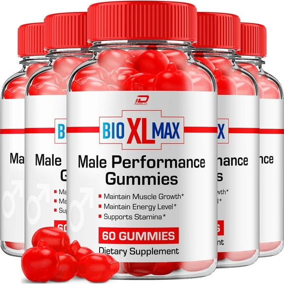 Bio XL Max Gummies for Men – BioXLMax Male Gummy Natural Blend Reviews, 5 Pack, 300 Gummies