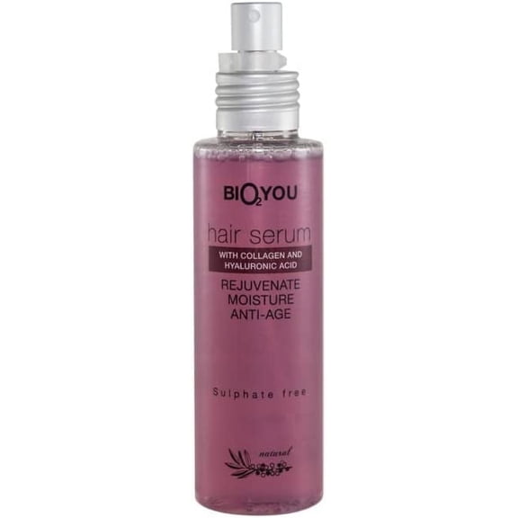 Bio2You, Leave-In Natural Hair Serum, Regenerates and Deeply Moisturise, For Dry and Thin Hair, with Collagen and Hyaluronic Acid, 100ml