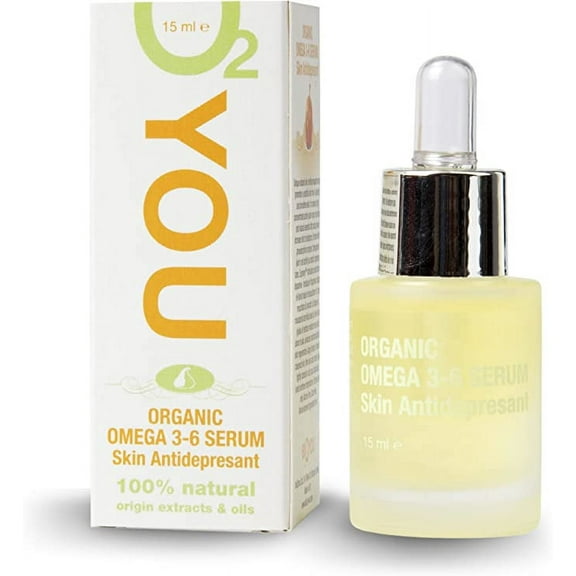 Bio2You, Natural Omega 3-6 Face Serum, Improves Skin Elasticity and Evens Skin Tone, with Active Plant Based Ingredients, 15ml