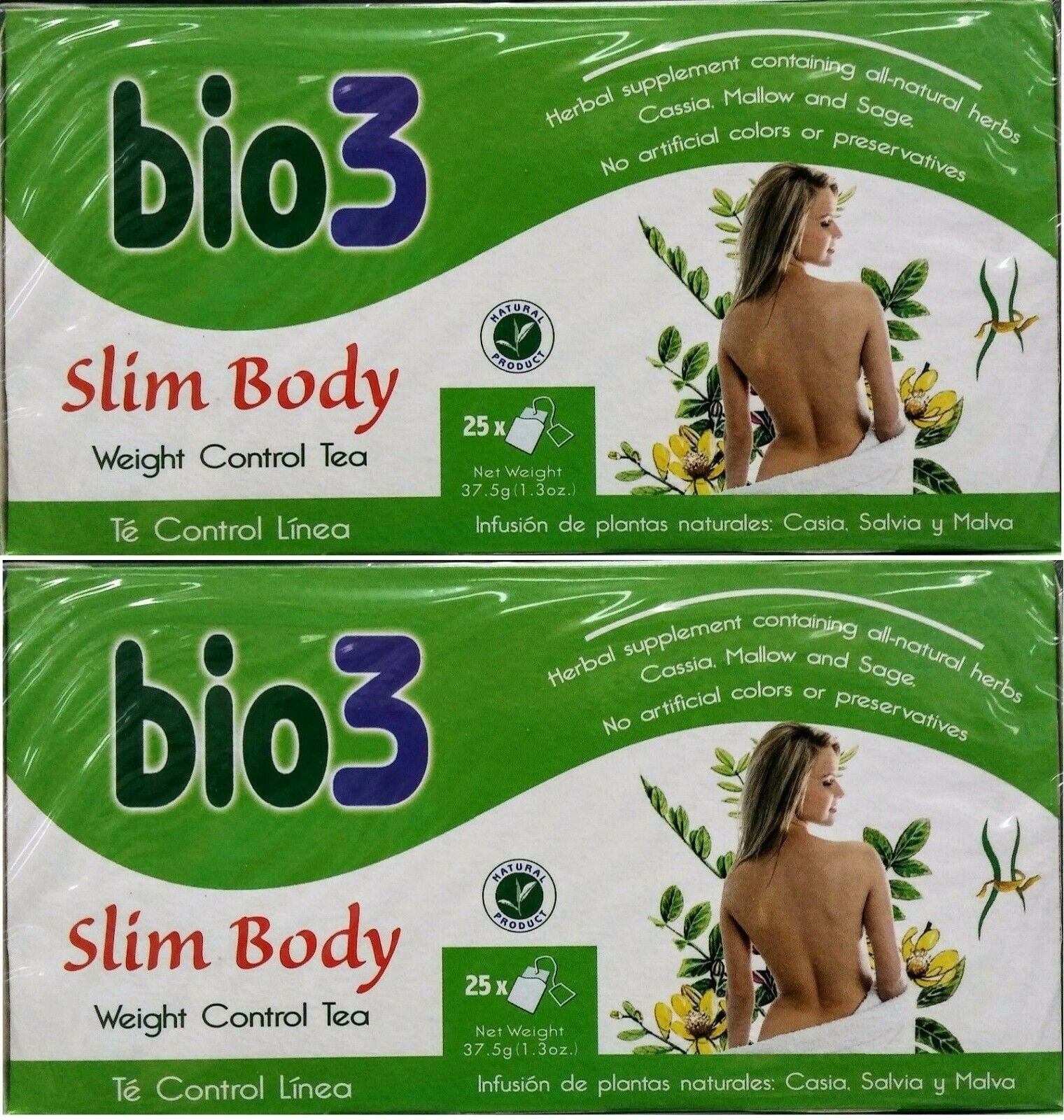 Bio3 Weight Control Tea, Slim Detox Tea, Body Weight Control, 2 Pack ...