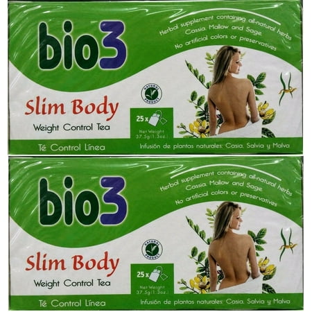 Bio3 Weight Control Tea Slim Body Weight Control Detox, 2 Pack, 50 bags