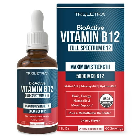 Triquetra Health BioActive B12 Liquid: Vitamin B12 Plus L-Methylfolate