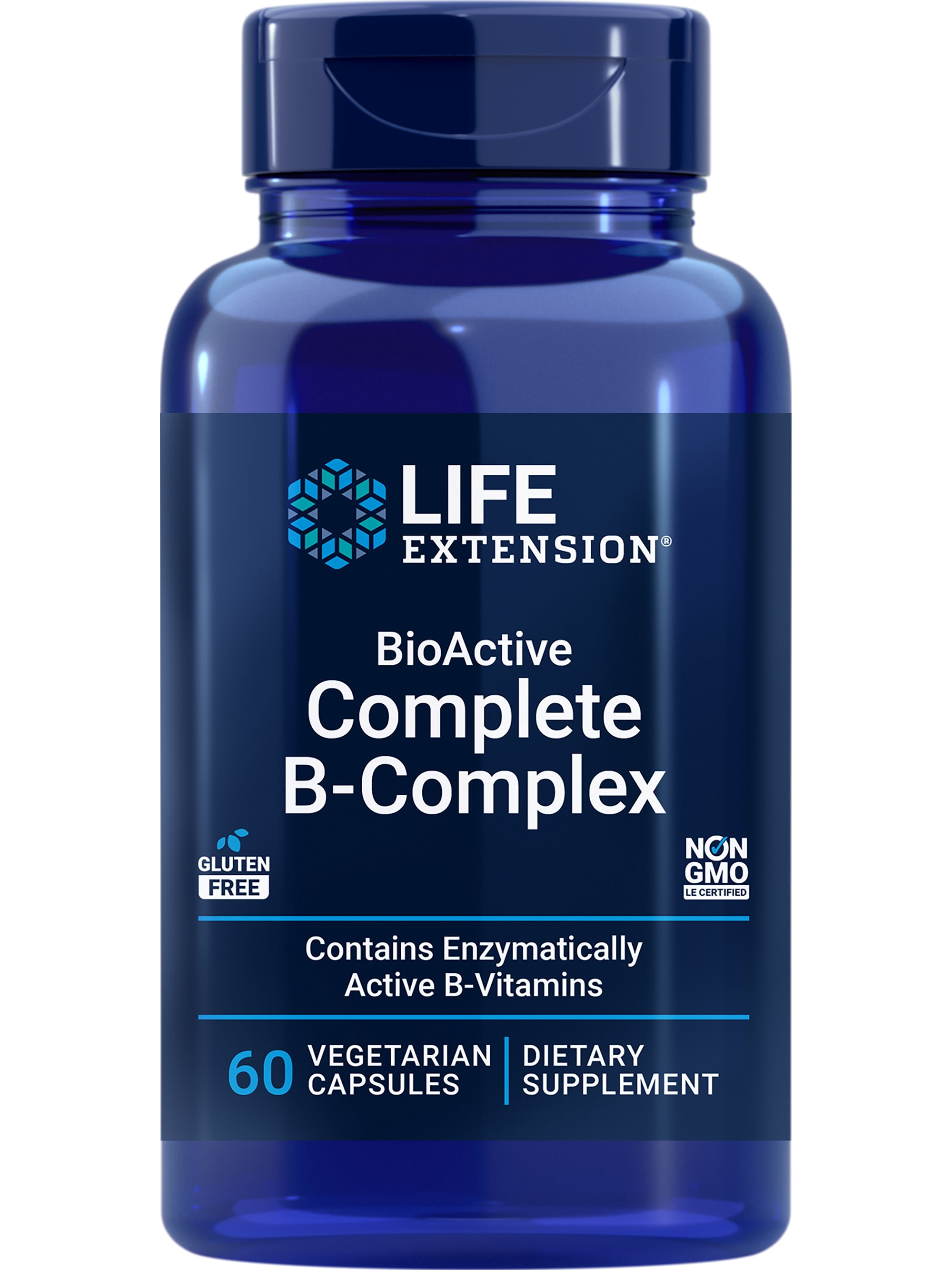 Life Extension Bioactive Complete B-complex, Heart, Brain And Nerve Support, Healthy Energy, Metabolism, Complete B Complex, 60 Vegetarian Capsules