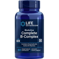 Life Extension Bioactive Complete B-complex, Heart, Brain And Nerve Support, Healthy Energy, Metabolism, Complete B Complex, 60 Vegetarian Capsules