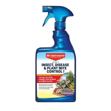 BioAdvanced 3-in-1 Insect, Disease & Mite Control Ready-to-Use - Miticide - 24 fl oz
