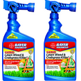 BioAdvanced 704080A 32 oz Hose End All in 1 Lawn Weed & Crabgrass Killer Spray Quantity of 2