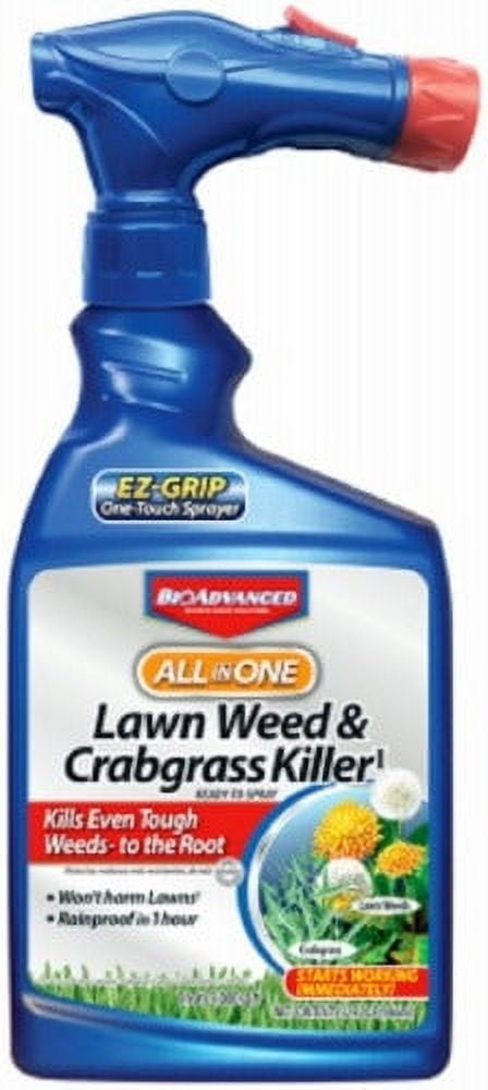 BioAdvanced 704080A 32 oz Hose End All in 1 Lawn Weed & Crabgrass Killer Spray - Quantity of 4