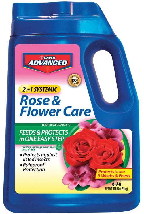 BioAdvanced 708210A 2 In 1 Systemic Rose & Flower Care Plant Food, 10